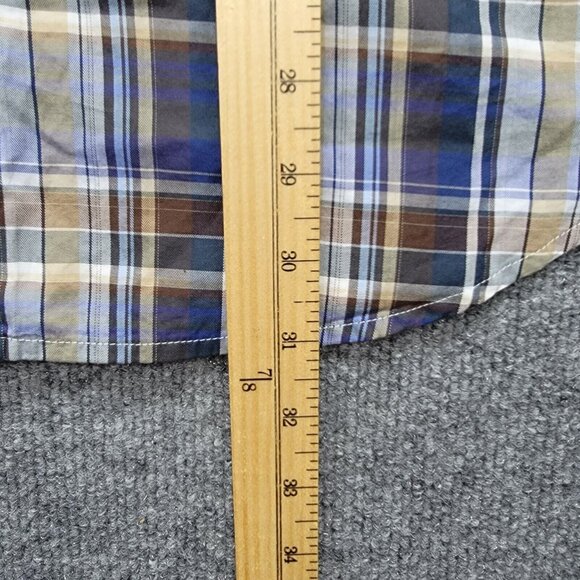 Peter Millar Shirt Mens Medium Plaid Button Up Long Sleeve Preppy Casual - Picture 7 of 10
